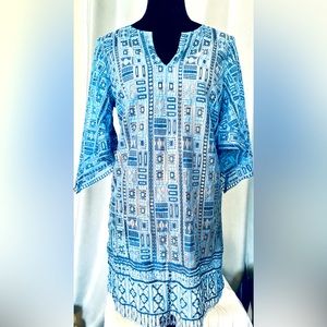 BCBGMaxAzria Tati Blue Lace Crotchet Mini Dress